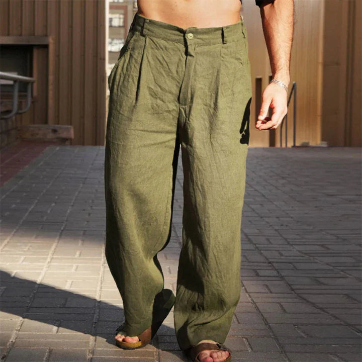 Men's Wide Leg Pleated Trousers - photo 3