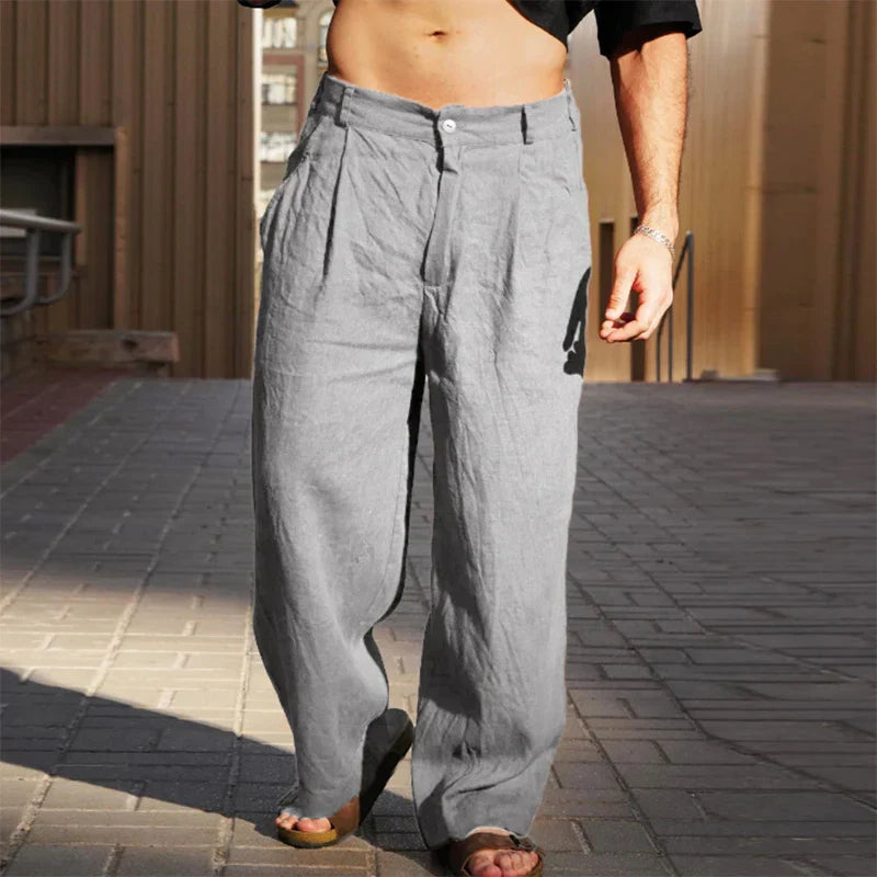 Men's Wide Leg Pleated Trousers - photo 6