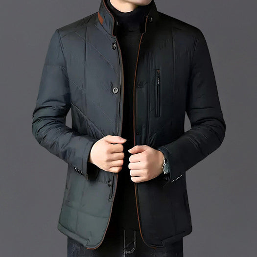 Dean - Men's Winter Coat with Faux Fur Collar