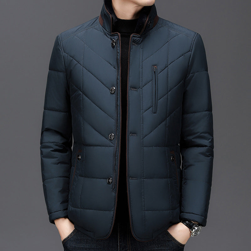 Dean - Men's Winter Coat with Faux Fur Collar