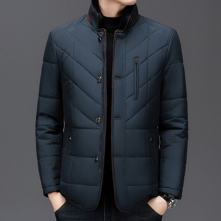 Dean - Men's Winter Coat with Faux Fur Collar