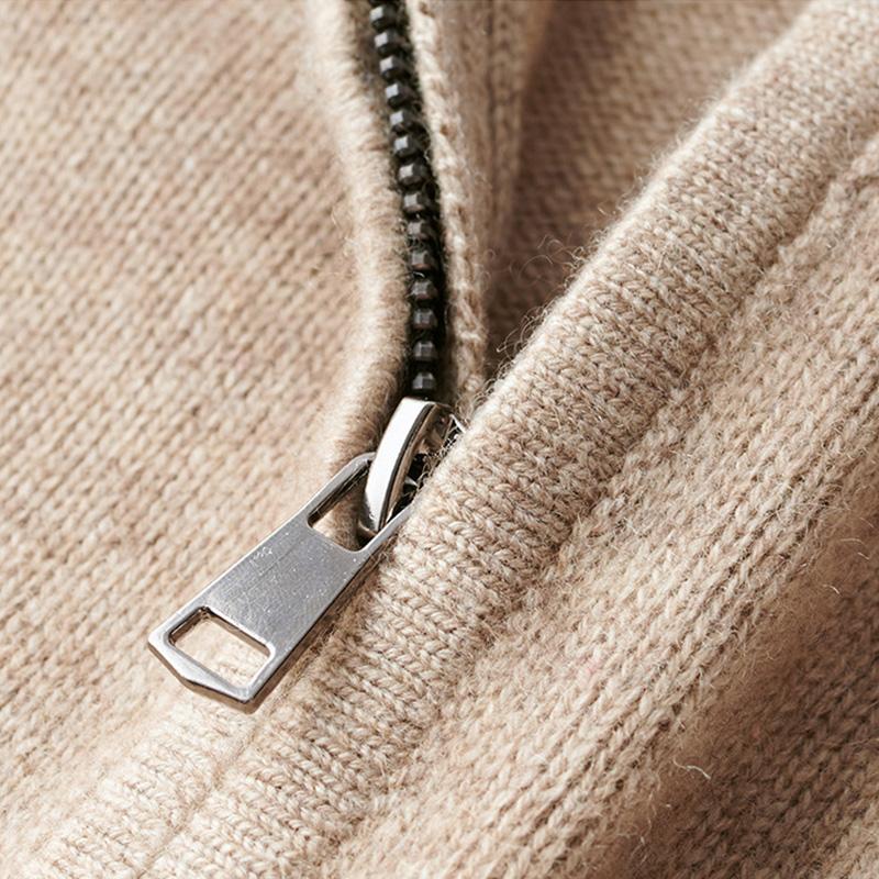 Men's Zip-Up Knitted Jumper