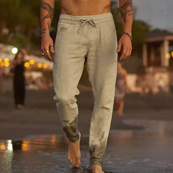Michael - Men's Lightweight Breathable Linen Trousers - photo 1