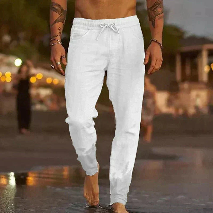 Michael - Men's Lightweight Breathable Linen Trousers - photo 5