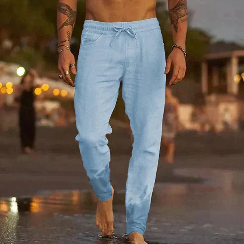 Michael - Men's Lightweight Breathable Linen Trousers - photo 6
