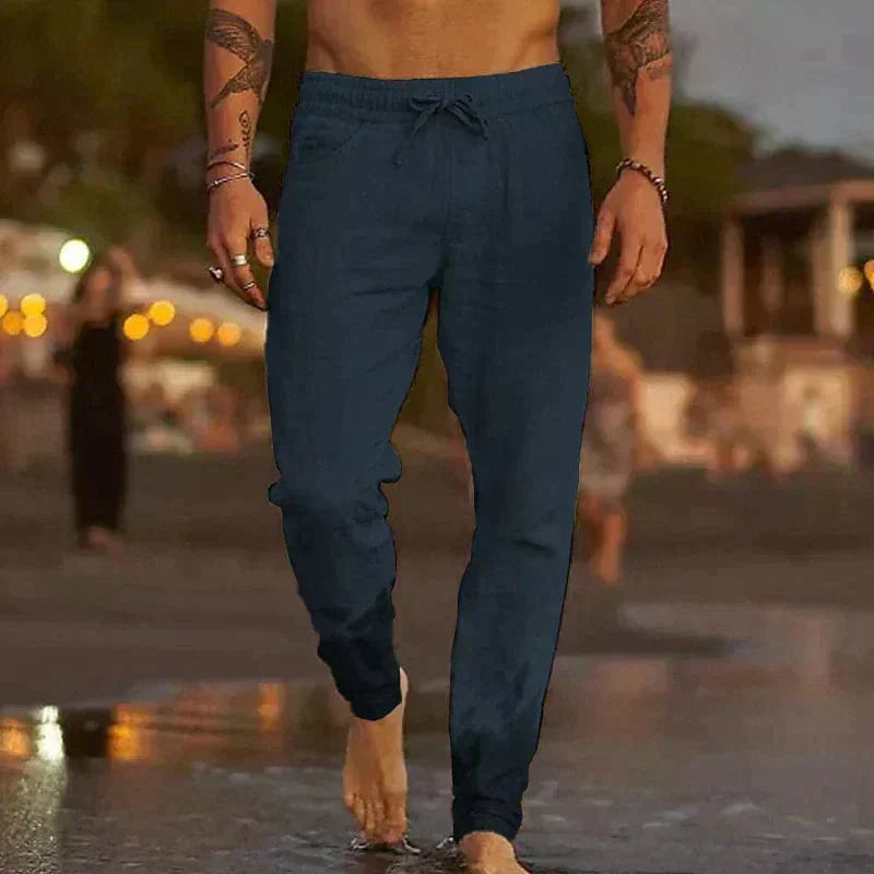 Michael - Men's Lightweight Breathable Linen Trousers - photo 7