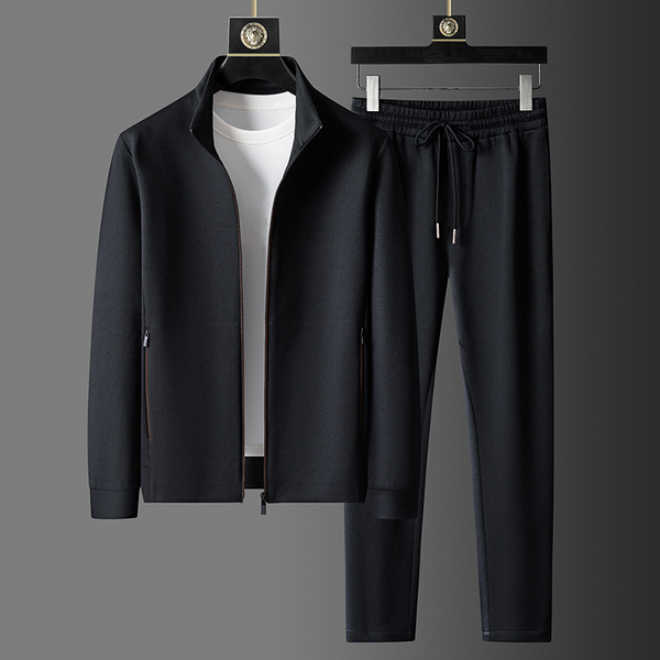 Men's Zip-Up Jacket and Jogger Tracksuit Set