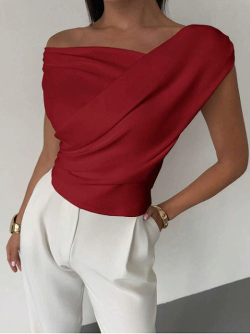 Modern Grace Draped Shoulder Top - photo 3