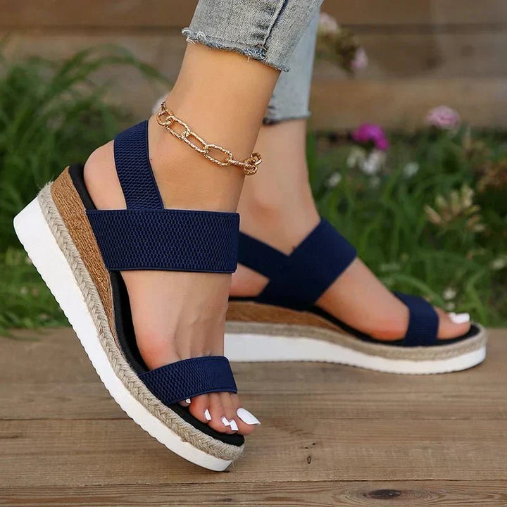 Women's Comfortable Stretch Strap Platform Sandals