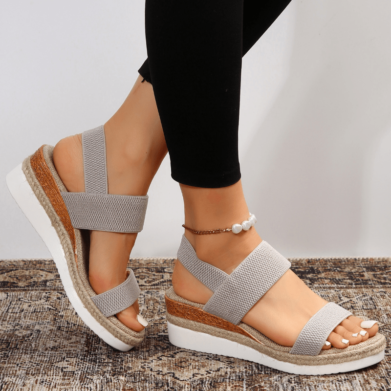 Women's Comfortable Stretch Strap Platform Sandals