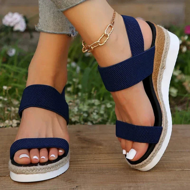 Women's Comfortable Stretch Strap Platform Sandals