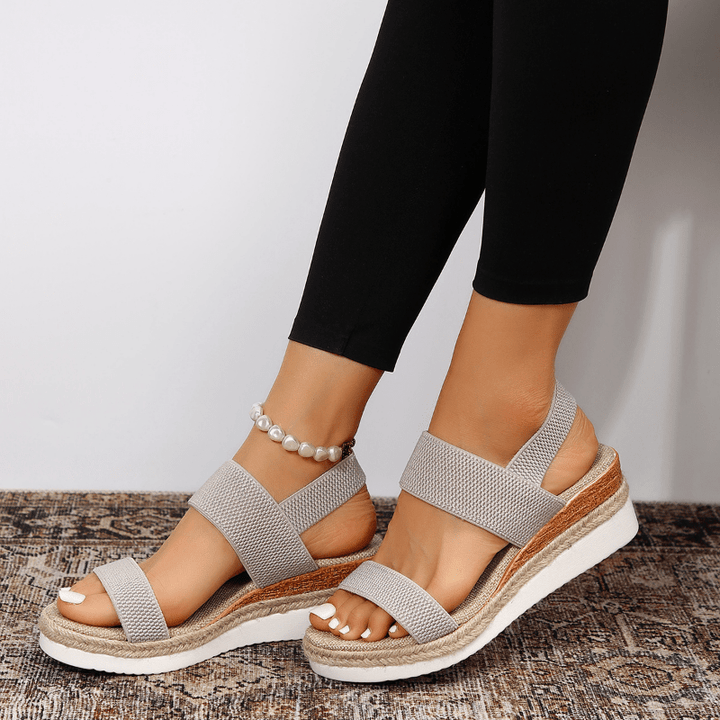 Women's Comfortable Stretch Strap Platform Sandals