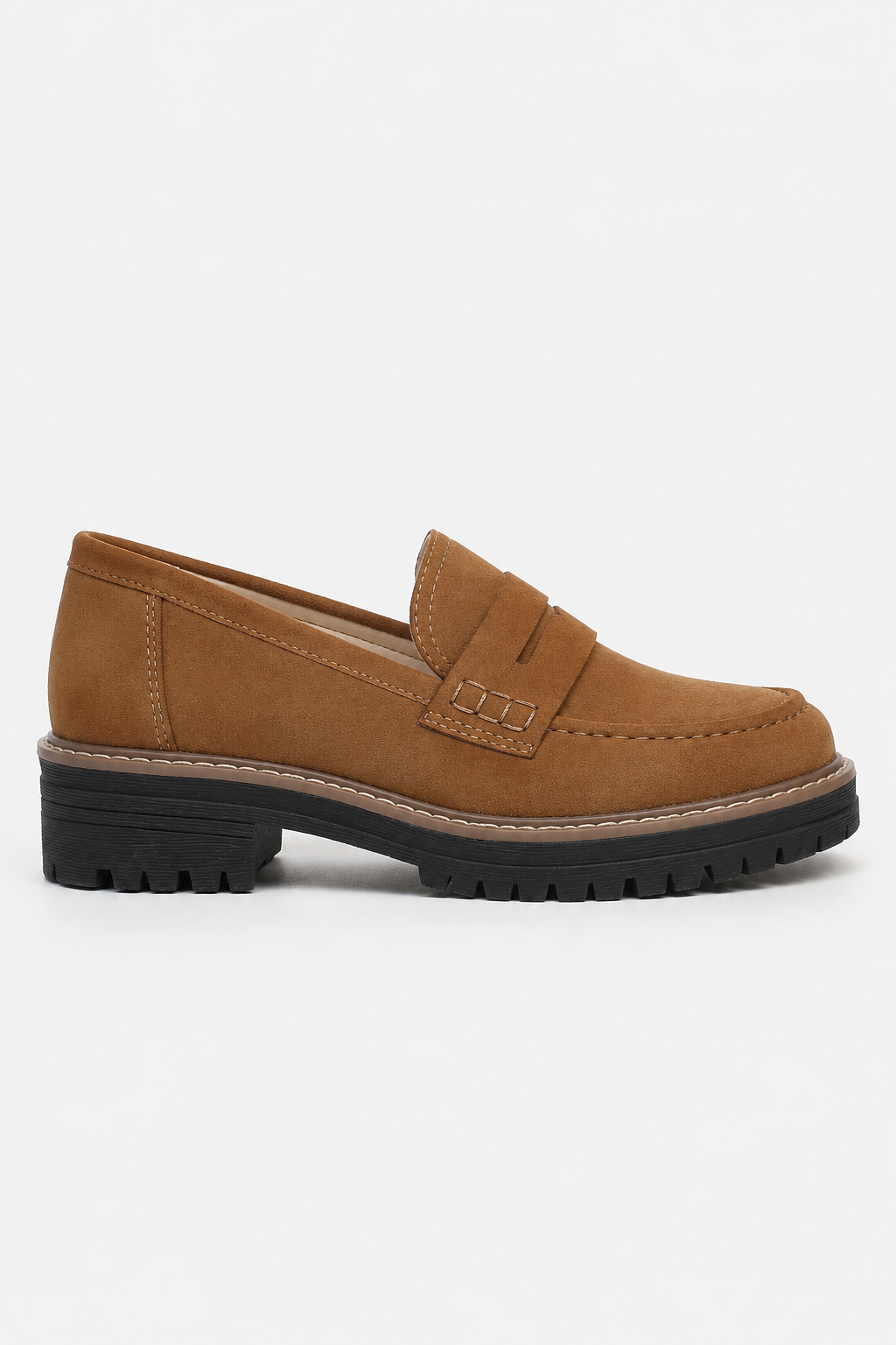 Nancy - Women's Chunky Suede Loafers with a Brushed Finish - photo 11