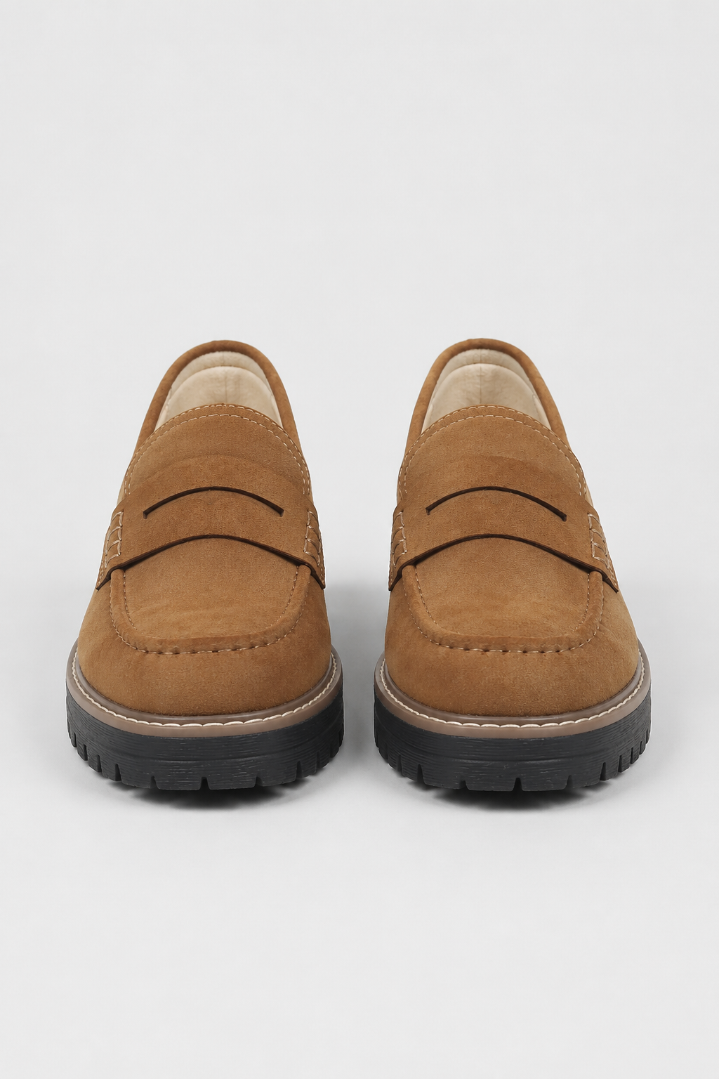 Nancy - Women's Chunky Suede Loafers with a Brushed Finish - photo 12