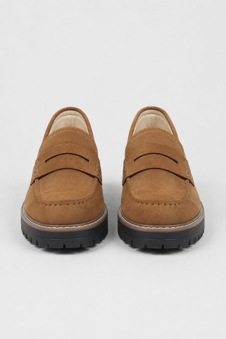 Nancy - Women's Chunky Suede Loafers with a Brushed Finish - photo 12