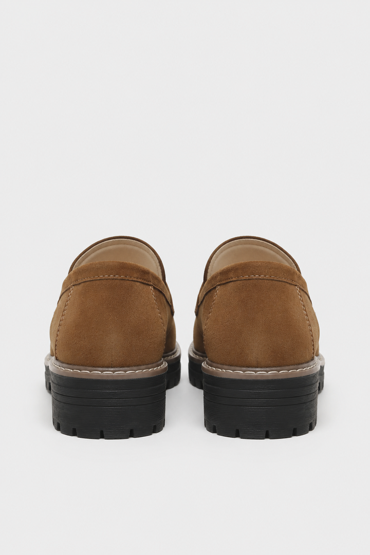Nancy - Women's Chunky Suede Loafers with a Brushed Finish - photo 13