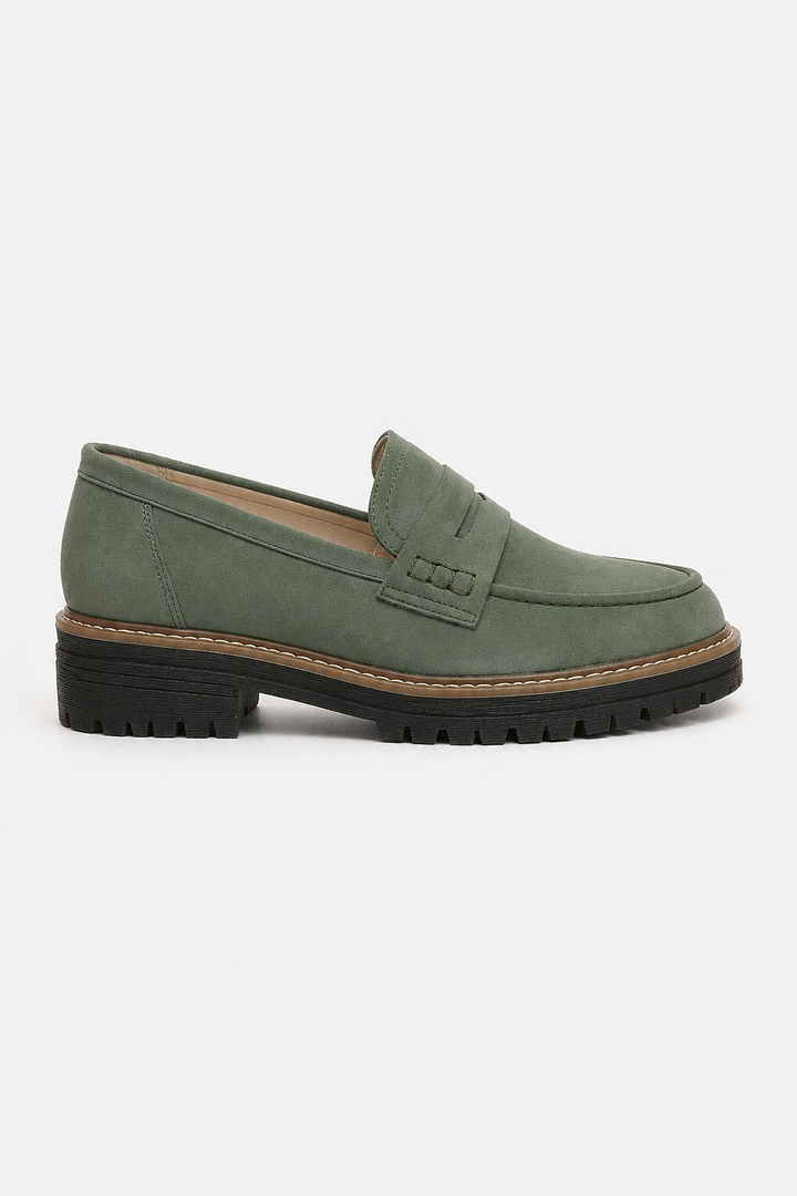 Nancy - Women's Chunky Suede Loafers with a Brushed Finish - photo 16