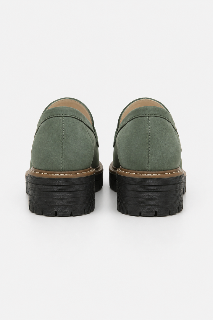 Nancy - Women's Chunky Suede Loafers with a Brushed Finish - photo 17
