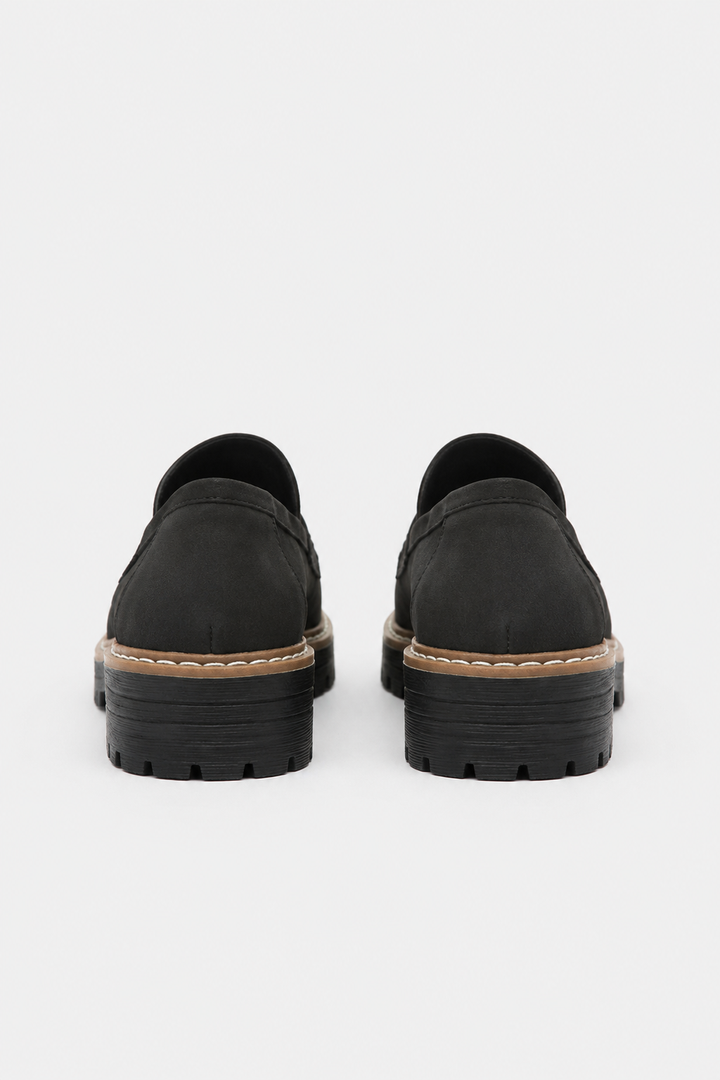 Nancy - Women's Chunky Suede Loafers with a Brushed Finish - photo 3