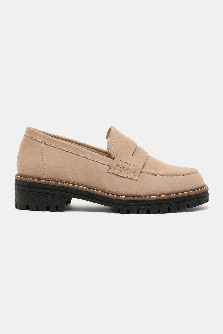 Nancy - Women's Chunky Suede Loafers with a Brushed Finish - photo 6
