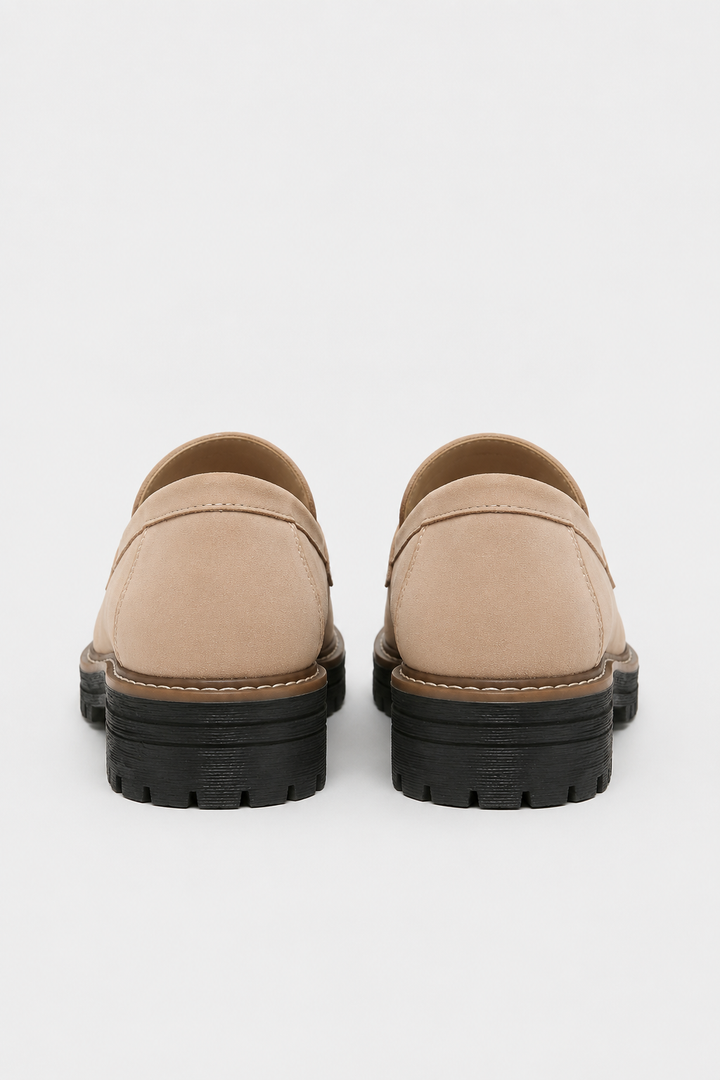 Nancy - Women's Chunky Suede Loafers with a Brushed Finish - photo 8