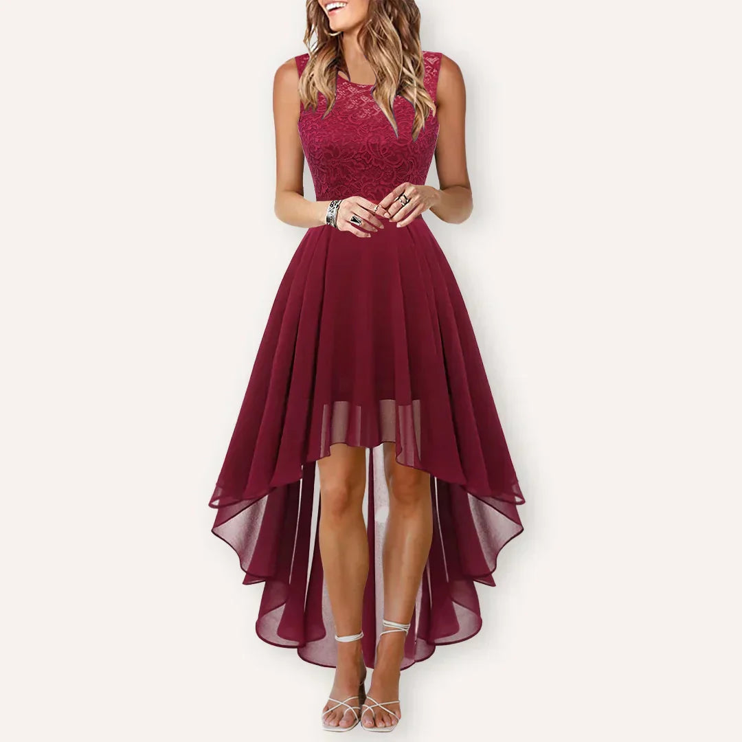 Elegant Asymmetric Evening Dress with Chic Design