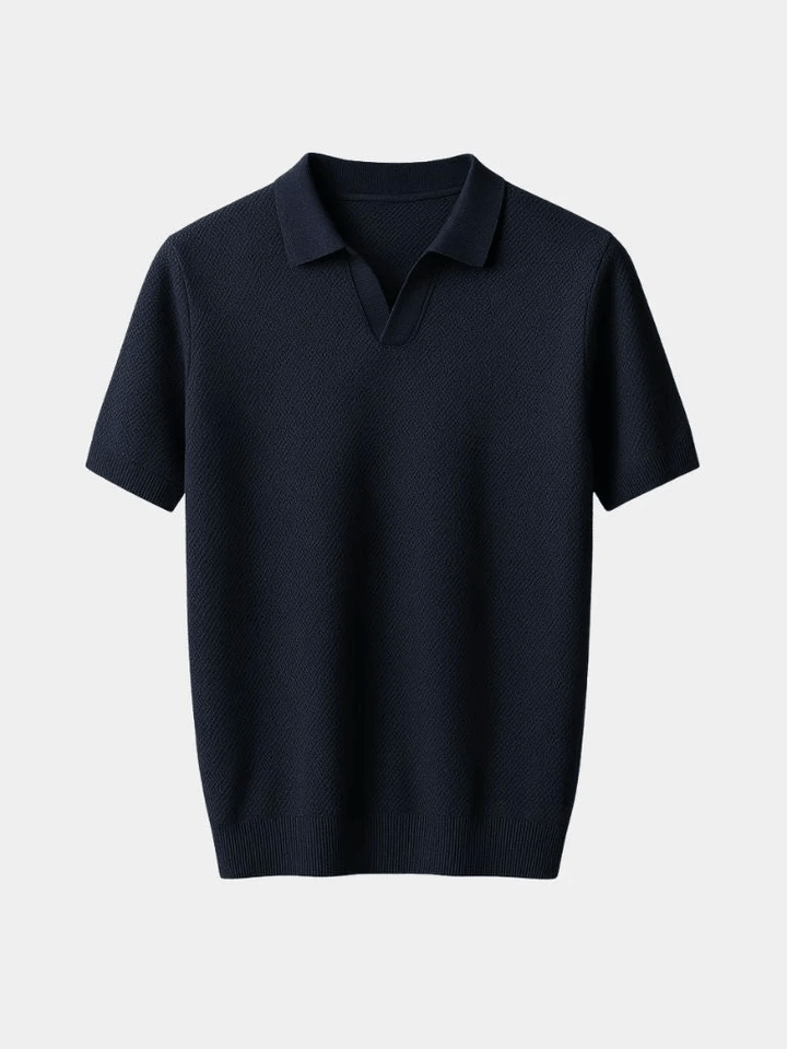 Old Money Cotton Polo Shirt – Classic Short-Sleeve Knit Polo for Timeless Style
