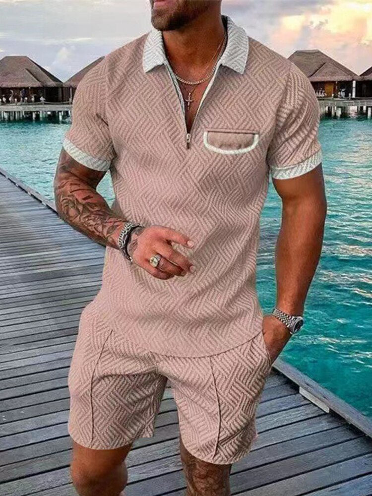 Oliver - Men's Streetwear Polo Shirt and Shorts Set - photo 2
