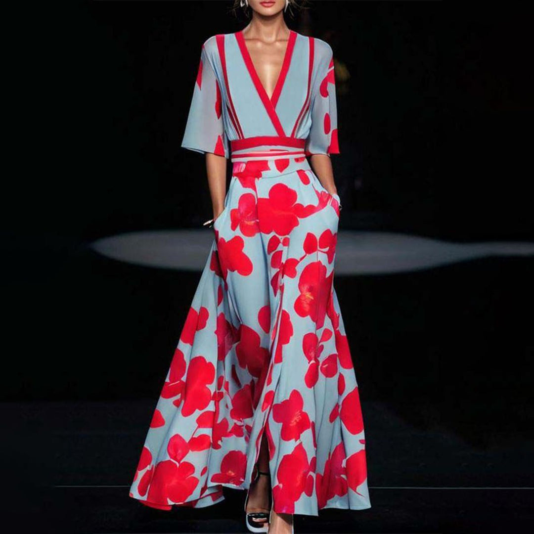 Olivia - Women's Elegant Cotton Dress with Sleeves - photo 1