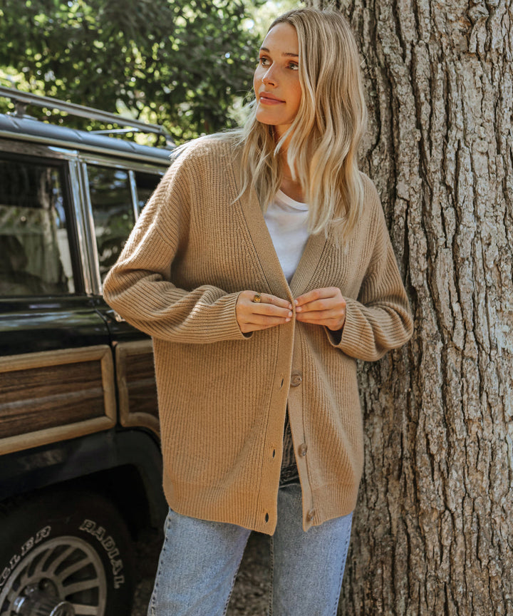 Olivia - Women's V-neck Cashmere Cardigan with Button Front - photo 17