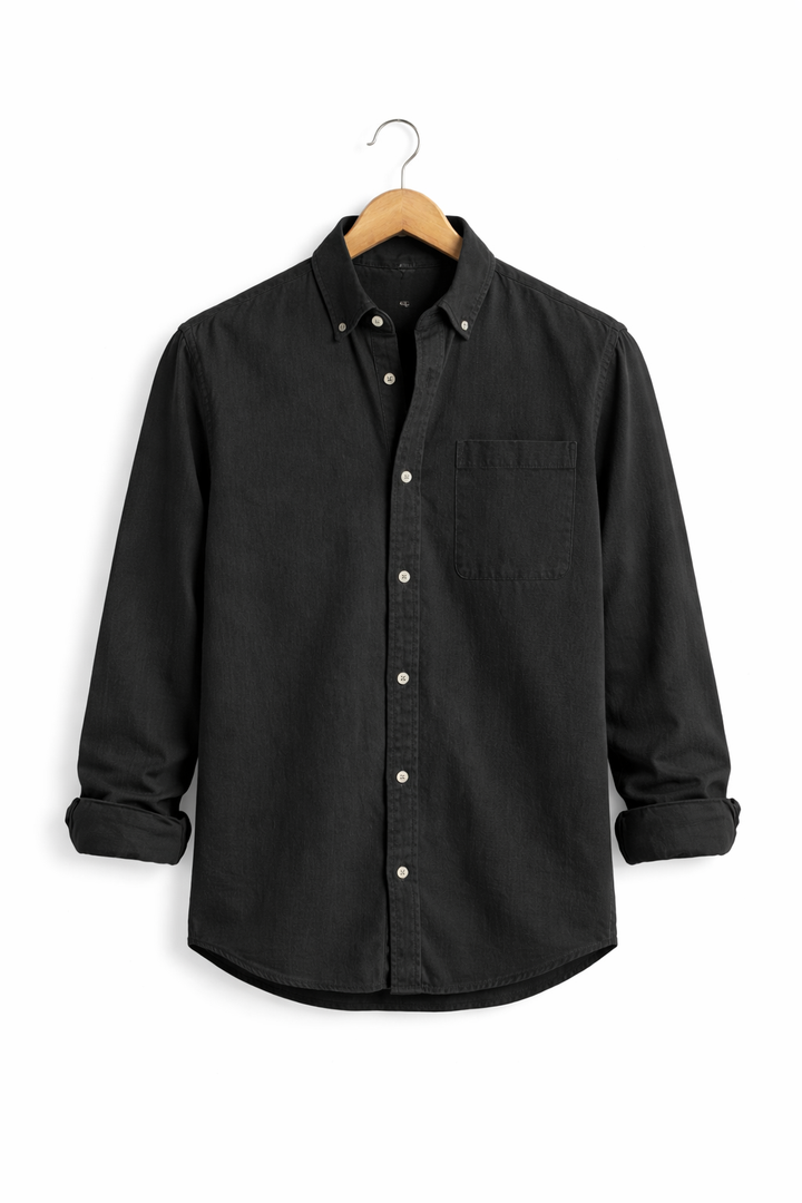 Men's Chambray Shirt with Relaxed Fit
