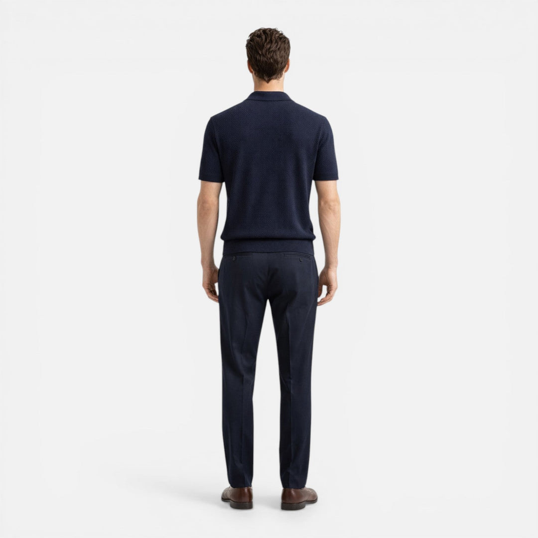 Felorro | Men’s Knitted Polo Shirt Cotton Breathable Slim Fit Classic