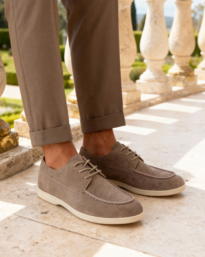 Men's Premium Suede Lace-Up Shoes with a Brushed Finish - photo 1
