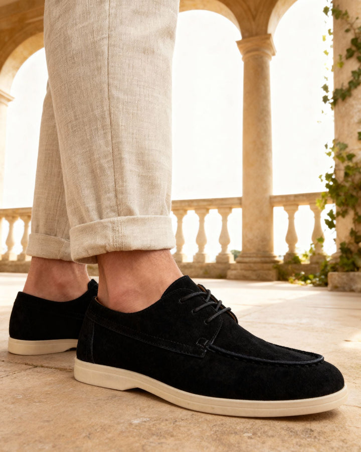 Men's Premium Suede Lace-Up Shoes with a Brushed Finish - photo 10