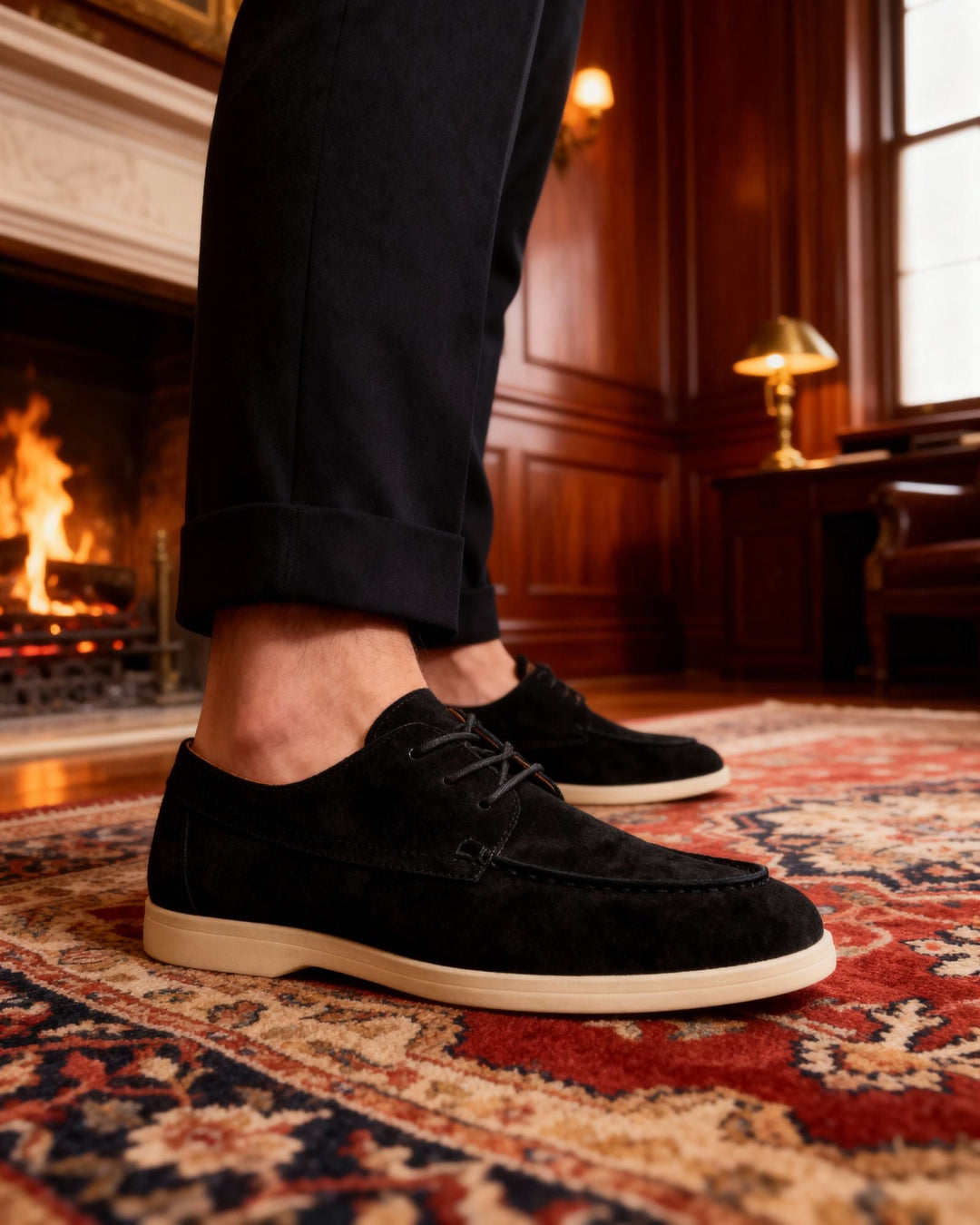 Men's Premium Suede Lace-Up Shoes with a Brushed Finish - photo 11