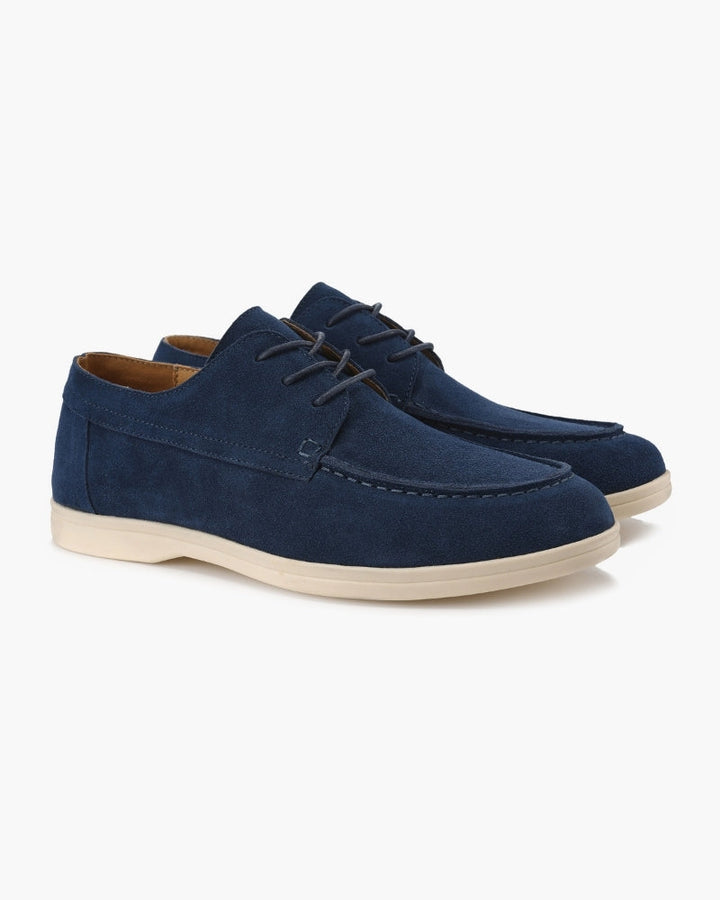 Men's Premium Suede Lace-Up Shoes with a Brushed Finish - photo 14