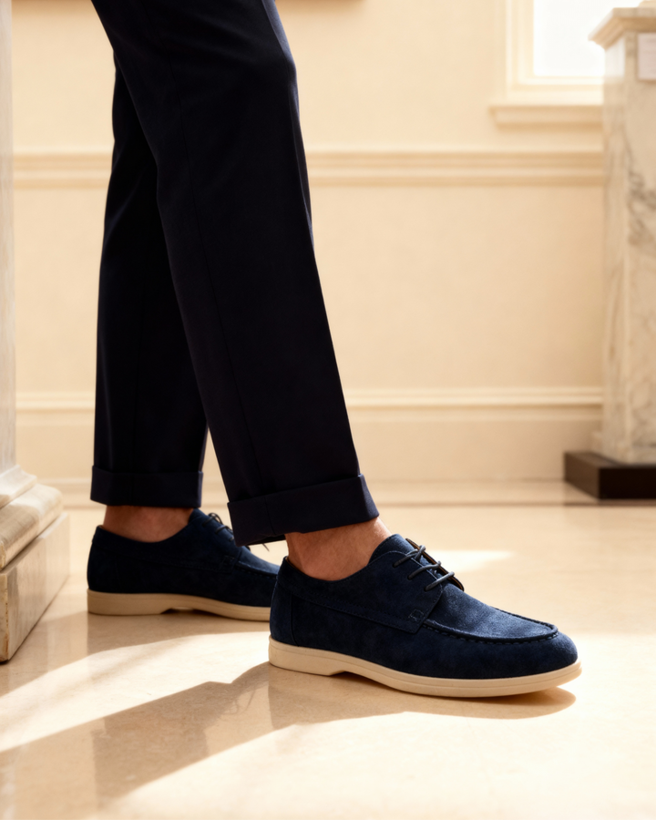 Men's Premium Suede Lace-Up Shoes with a Brushed Finish - photo 16