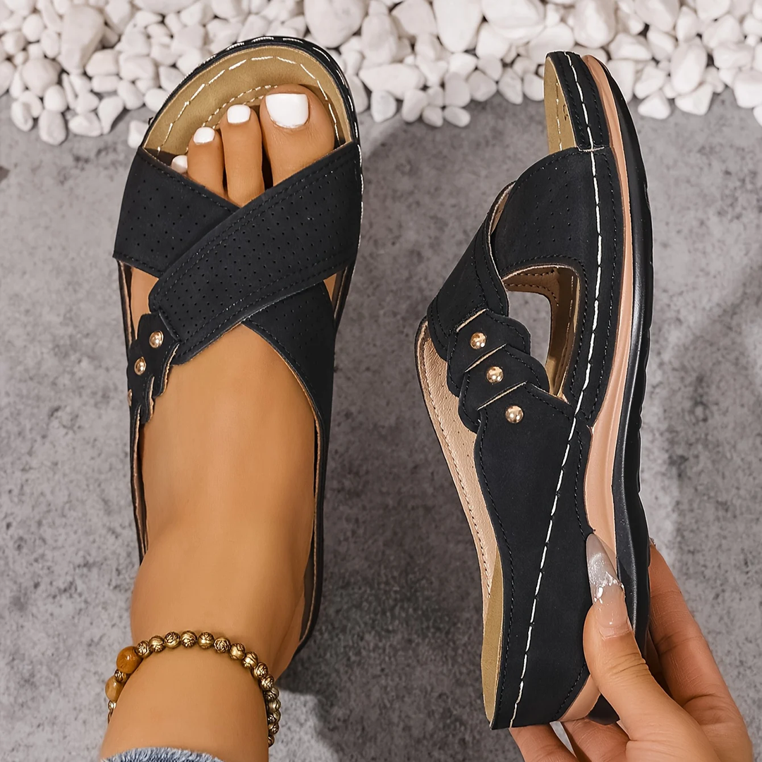 Pricilla - Women's Orthopedic Wedge Sandals with Non-Slip Sole - photo 11
