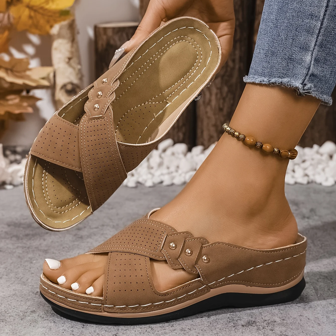 Pricilla - Women's Orthopedic Wedge Sandals with Non-Slip Sole - photo 13