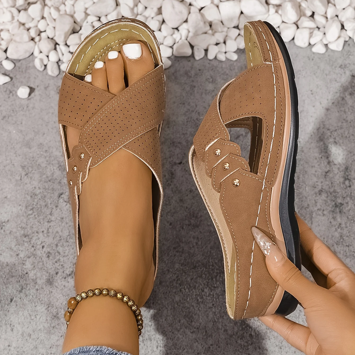 Pricilla - Women's Orthopedic Wedge Sandals with Non-Slip Sole - photo 14