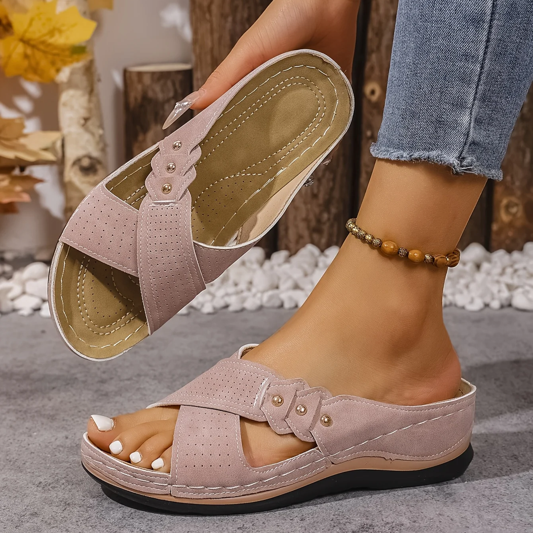 Pricilla - Women's Orthopedic Wedge Sandals with Non-Slip Sole - photo 5