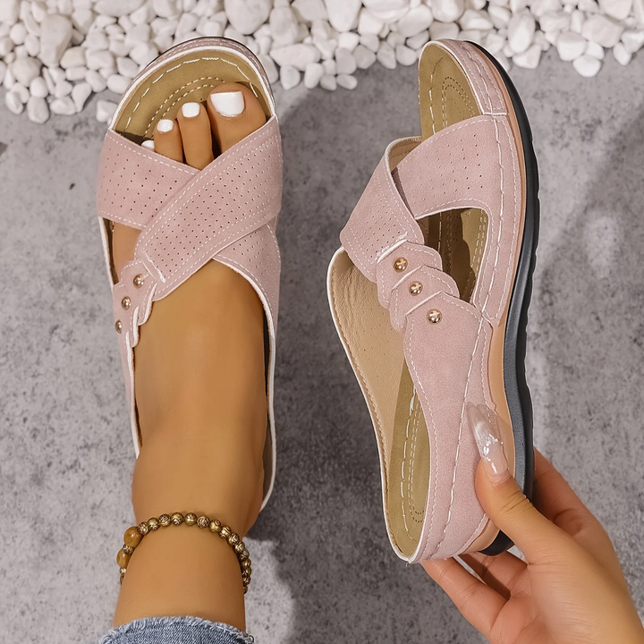 Pricilla - Women's Orthopedic Wedge Sandals with Non-Slip Sole - photo 6