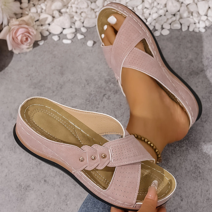 Pricilla - Women's Orthopedic Wedge Sandals with Non-Slip Sole - photo 7