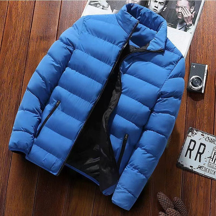 Reinhold - Men's Lined Puffer Jacket with a High Collar – view 10
