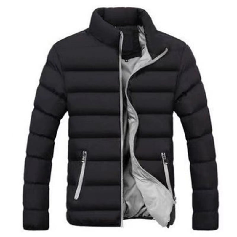 Reinhold - Men's Lined Puffer Jacket with a High Collar – view 12