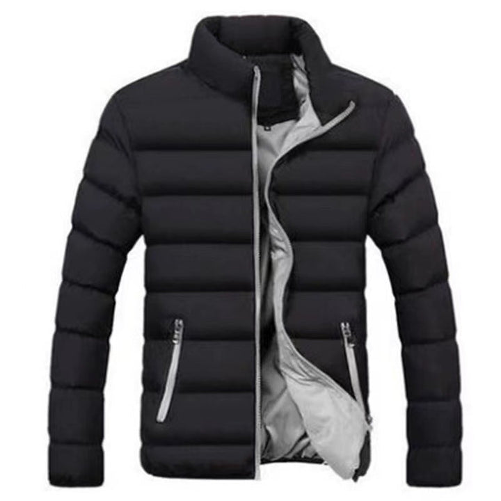 Reinhold - Men's Lined Puffer Jacket with a High Collar – view 12