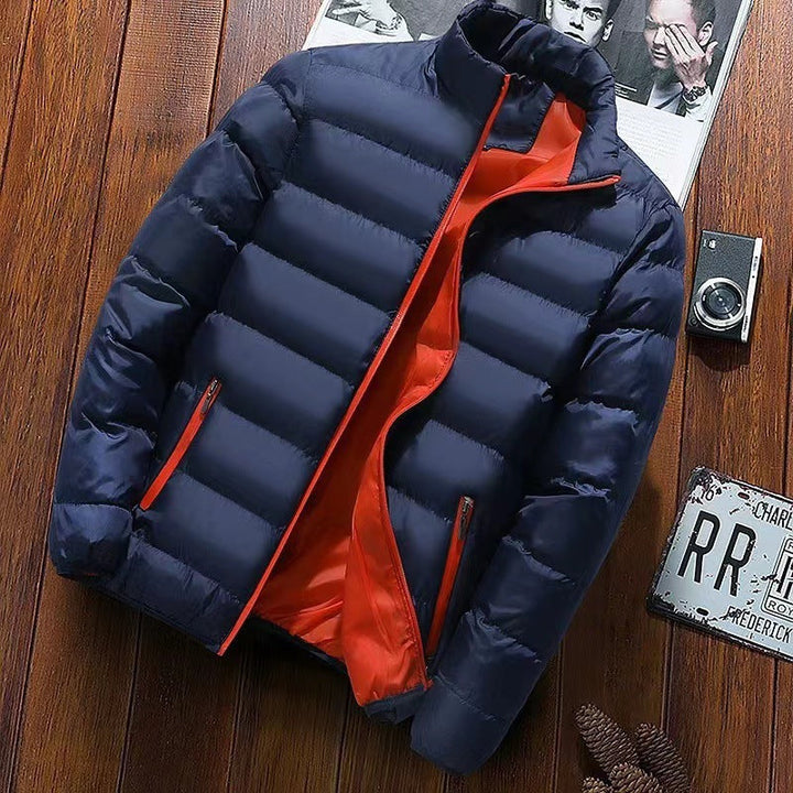 Reinhold - Men's Lined Puffer Jacket with a High Collar – view 2