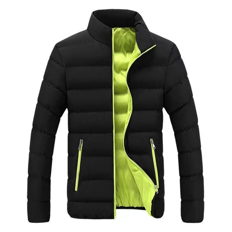 Reinhold - Men's Lined Puffer Jacket with a High Collar – view 3