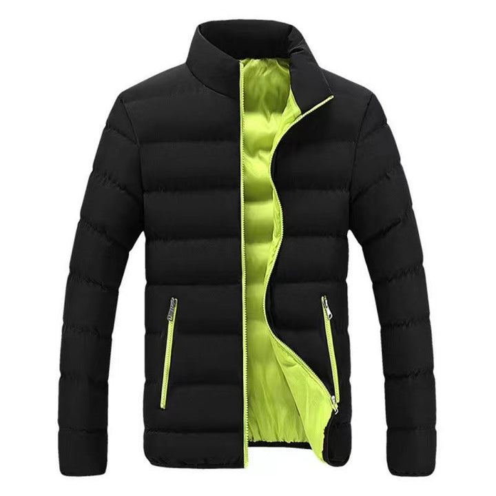 Reinhold - Men's Lined Puffer Jacket with a High Collar – view 3