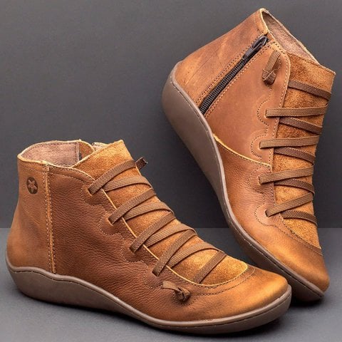 Rita - Women's Orthopedic Leather Shoes with Wedge Sole - photo 1